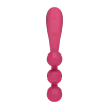 Vibromasseur triple stimulation flexible, anal, vaginale, clitoridienne Tri Ball rouge USB Satisfyer - CC597817
