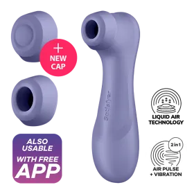 Stimulateur de clitoris 2 embouts Connecté avec technologie Liquid air Pro 2 Generation 3 violet USB Satisfyer - CC597815
