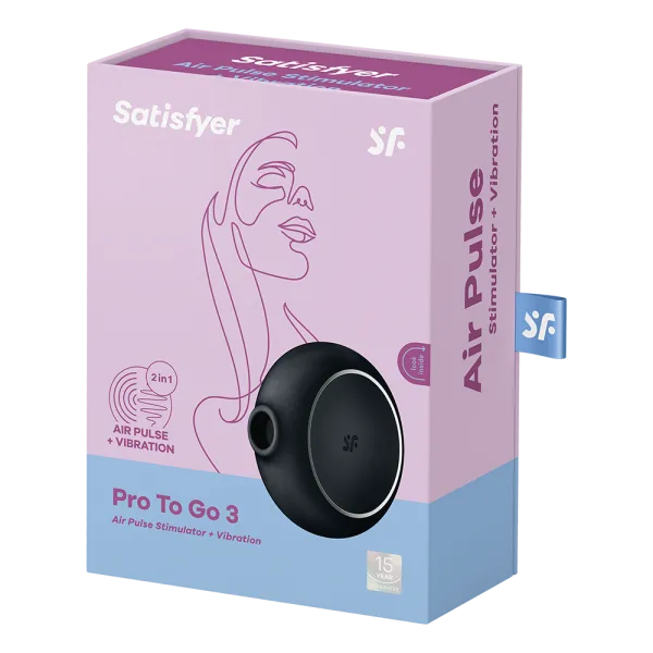 Stimulateur clitoridien par air pulsé et vibration USB Pro To Go 3 Satisfyer - CC597805