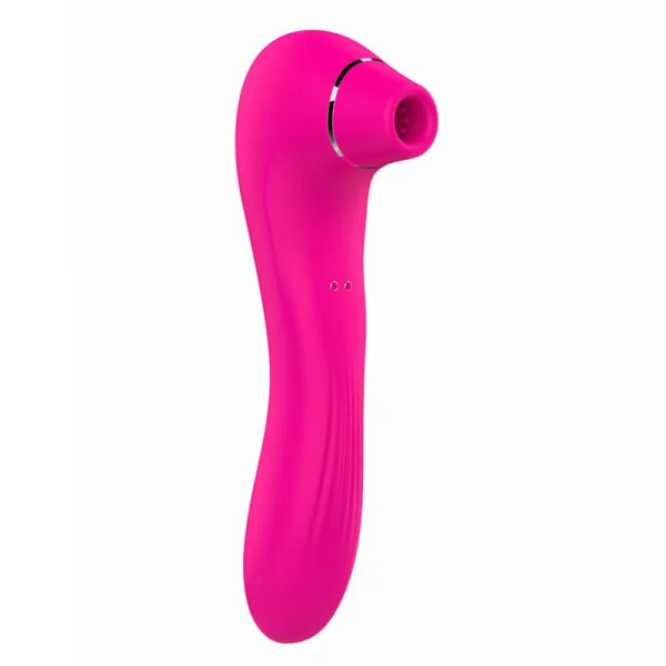 Vibromasseur 10 modes  et stimulateur par vibrations à picots sur membrane rose 10 programmes USB - BOZ-047PNK