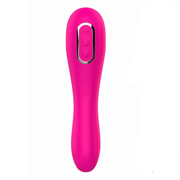 Vibromasseur 10 modes  et stimulateur par vibrations à picots sur membrane rose 10 programmes USB - BOZ-047PNK