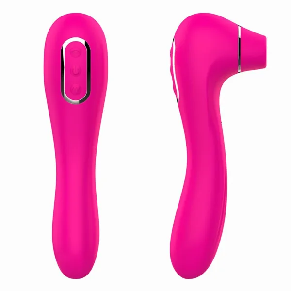 Vibromasseur 10 modes  et stimulateur par vibrations à picots sur membrane rose 10 programmes USB - BOZ-047PNK