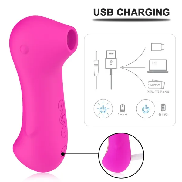Stimulateur clitoridien par une vibration par membrane  USB Fushia - CR-VO005FUS
