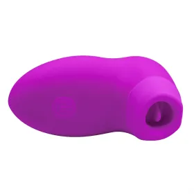 Stimulateur clitoridien avec 2 embouts interchangeable vibration sur picots et langue - BOZ-058PUR