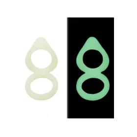 Double cockring vert fluorescent en silicone - WS-NV508B