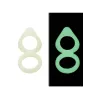 Double cockring vert fluorescent en silicone - WS-NV508B