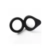 Double cockring noir en silicone - WS-NV508B