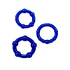 Pack 3 cockring bleus avec billes - CR-COR005BLU