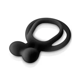 Double cockring noir avec stimulateur de clitoris - CC5710050010