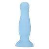 Plug anal ventouse bleu pastel taille M - A-001-M-BLU