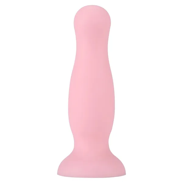 Plug anal ventouse rose pastel taille M - A-001-M-PNK