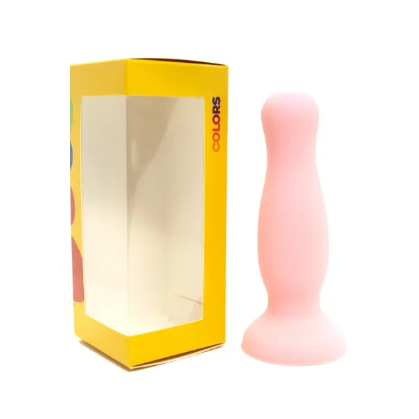 Plug anal ventouse rose pastel taille M - A-001-M-PNK
