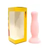 Plug anal ventouse rose pastel taille M - A-001-M-PNK