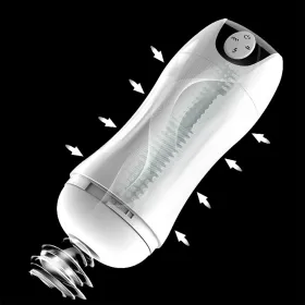 Masturbateur Deluxe USB, 10 modes de vibration et 3 modes de succions - MOC-888