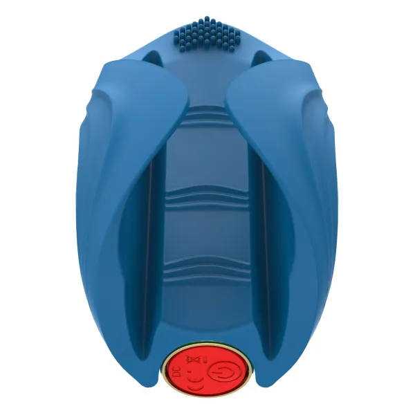 Masturbateur vibrant bleu en silicone, USB MILO - WS-NV524