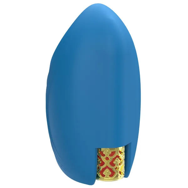Masturbateur vibrant bleu en silicone, USB MILO - WS-NV524
