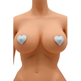Nipple Métal blanc Cache tétons cœur - 201200106