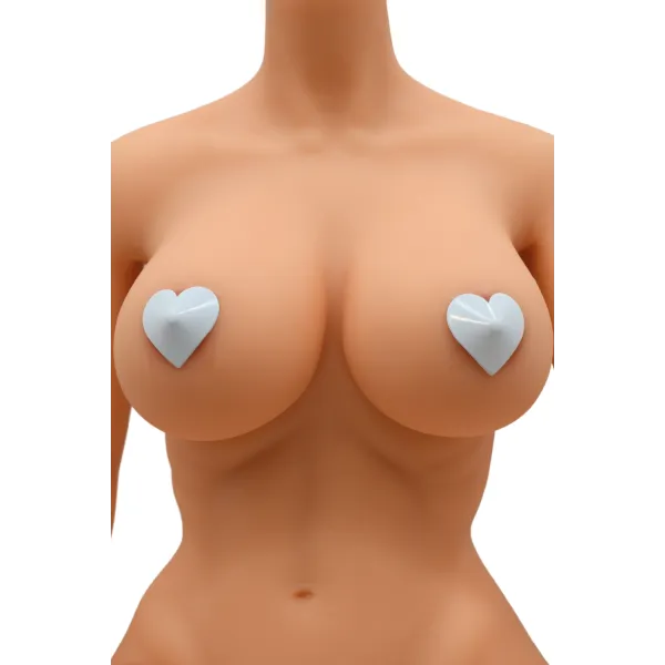 Nipple Métal blanc Cache tétons cœur - 201200106