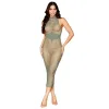 Robe bodystocking en filet dans un design géométrique sans couture - DG0489SAG