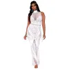Robe bodystocking en résille et dentelle blanche - DG0490WHT