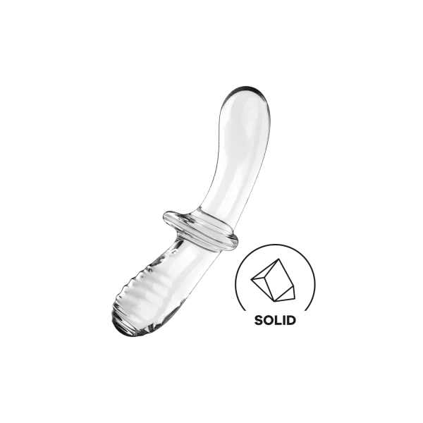 Gode en verre borosilicaté massif transparent Double Crystal Satisfyer - CC597829