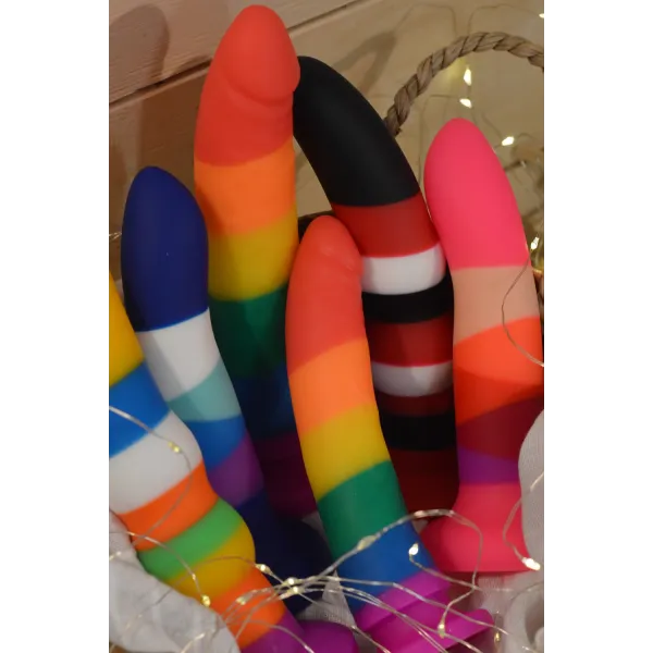 Gode ventouse multicouleur taille S - DO-045-RAI-S