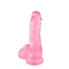 Gode jelly rose ventouse taille M 17.5cm - CC570130