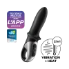 Vibromasseur noir USB, chauffant et connecté Hot Passion Satisfyer - CC597790