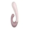 Vibromasseur point G avec stimulateur clitoris connecté chauffant USB mauve Heat Wave Satisfyer - CC597777