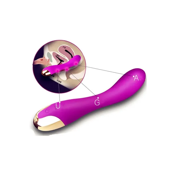 Vibromasseur violet 10 programmes USB - CR-CAV025