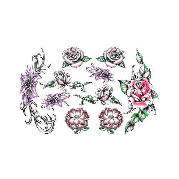 Tatouage éphémère - Plaque de 10 tattoos  - TATribal 10