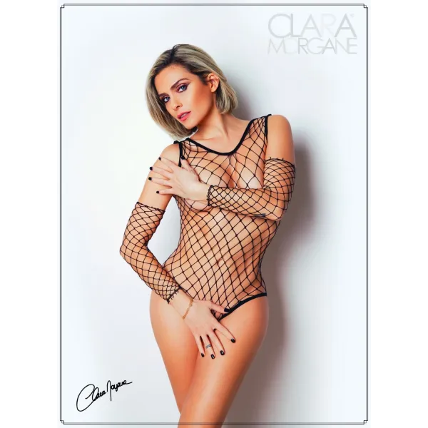 Body noire fine résille - Le Numéro 3 - Collection Body - CM98004