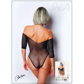 Body noir avec manches 3/4 - Le Numéro 2 - Collection Strass - CM98003