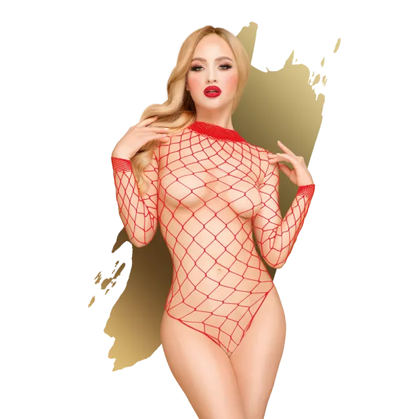Body large maille rouge Scandalous rouge - PH0109RED